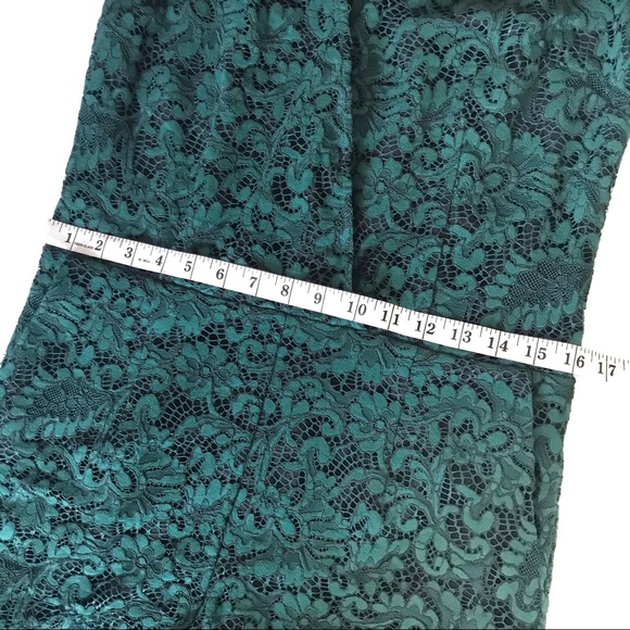 Chelsea28 Emerald Lace Romper - Picture 7 of 8